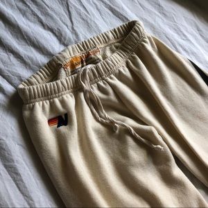 Aviator Nation Vintage White Bolt Sweatpants